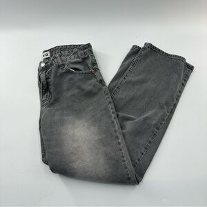 S.O.N.G. Distressed Acid Wash Jeans – Black/Grey, 100% Cotton, Size 9/29